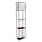 Elegant Designs™ 5ft. Black Organizer Storage Shelf and Wine Rack Floor Lamp